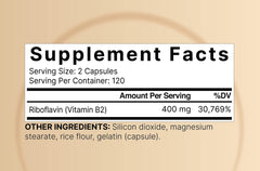 NatureBell Vitamin B2 riboflavin capsules close-up showing easy-to-swallow capsules