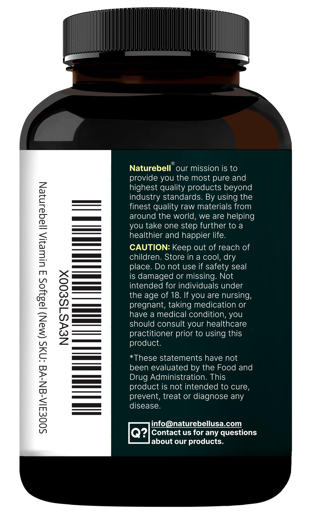 NatureBell Vitamin E softgels in hand depicting convenient everyday use