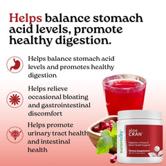 Scoop of AloeCran powder with a prepared drink for daily fiber intake