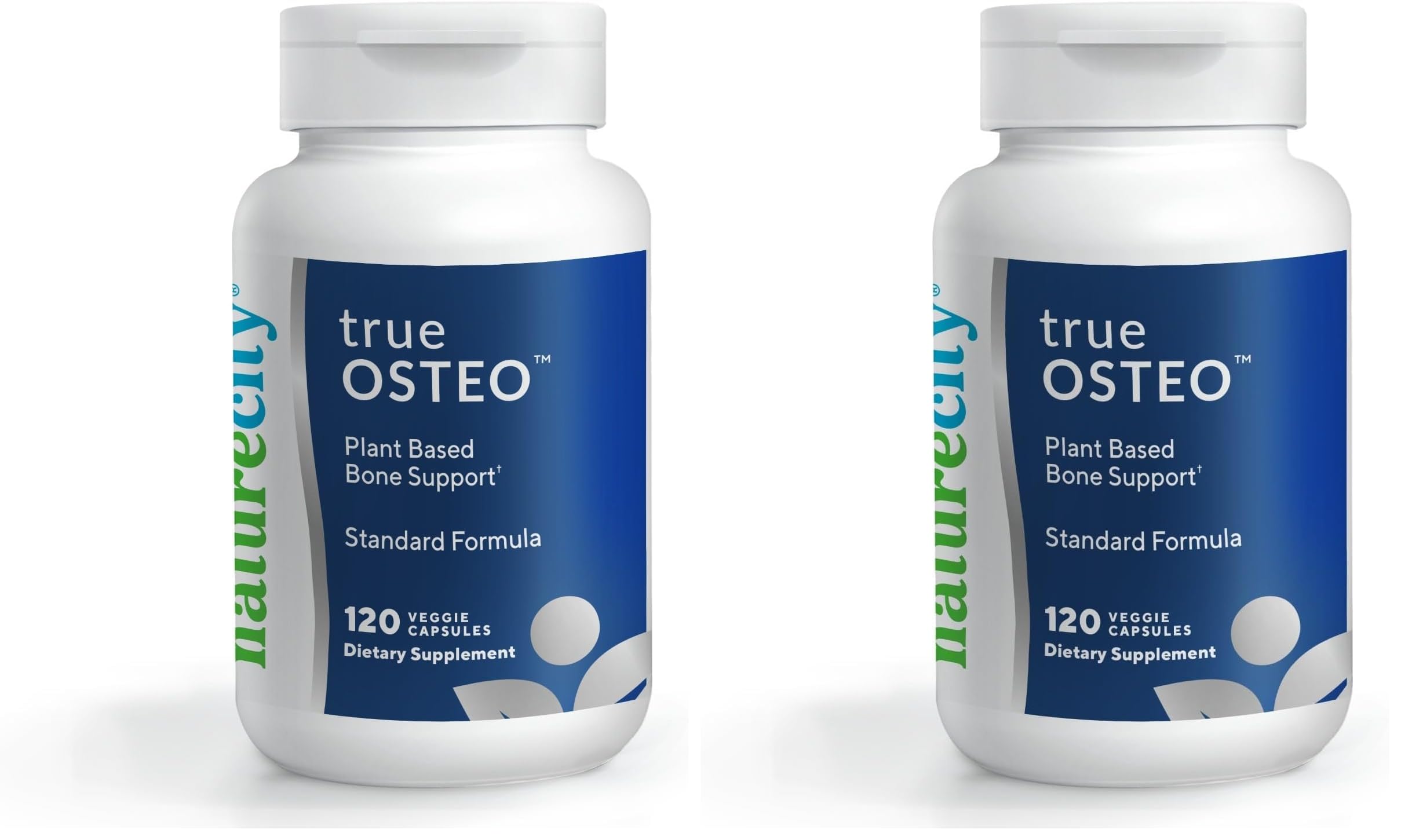 NatureCity True-Osteo bottle showing plant-based calcium for bone support.