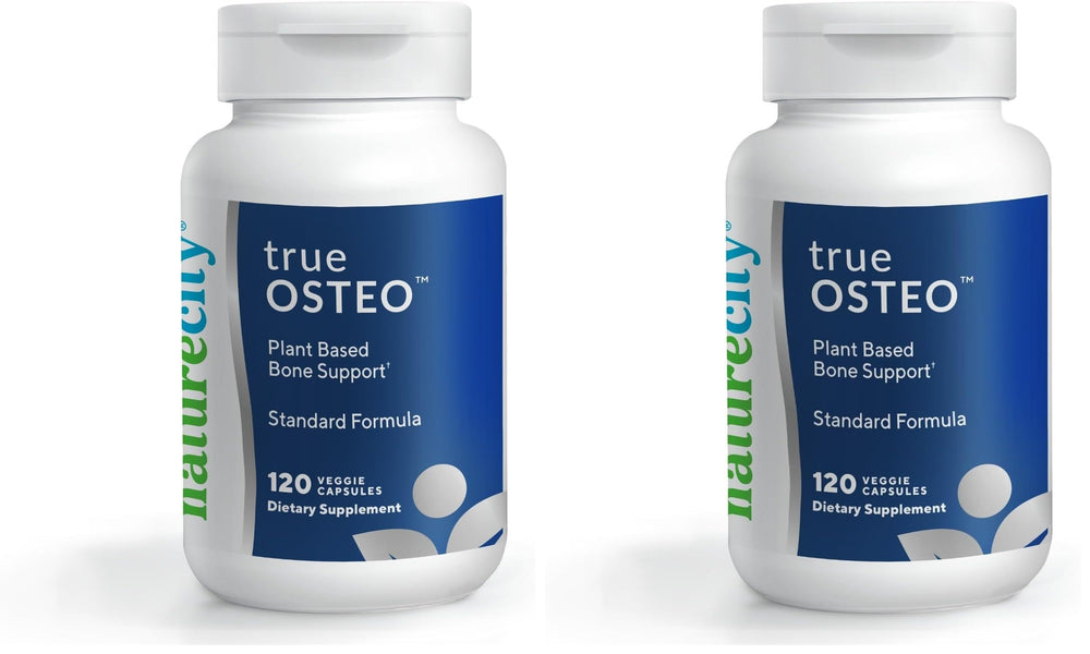 NatureCity True-Osteo bottle showing plant-based calcium for bone support.