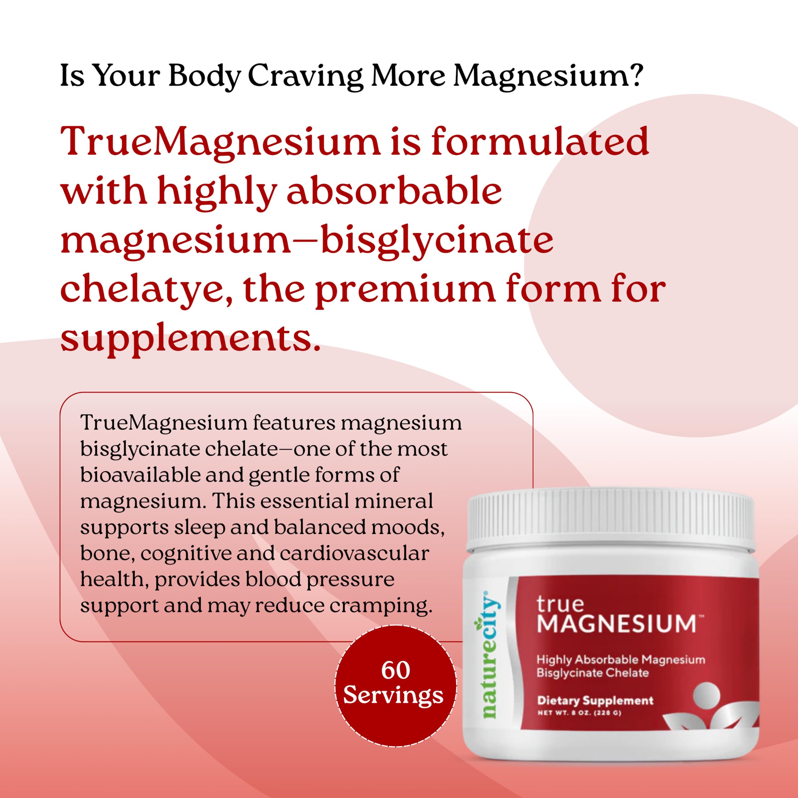 NatureCity TrueMagnesium powder dissolving in water for easy daily supplementation