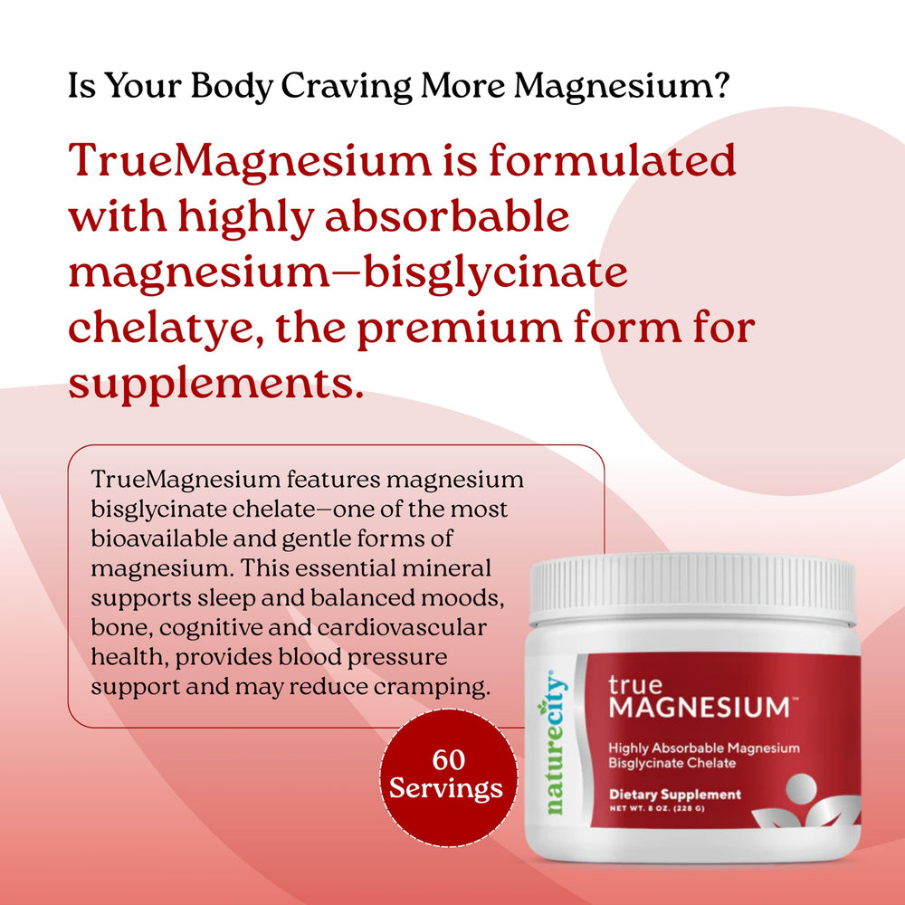 NatureCity TrueMagnesium powder dissolving in water for easy daily supplementation