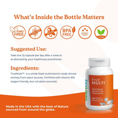 NatureCity TrueMulti capsules close-up showing non-synthetic daily vitamins.