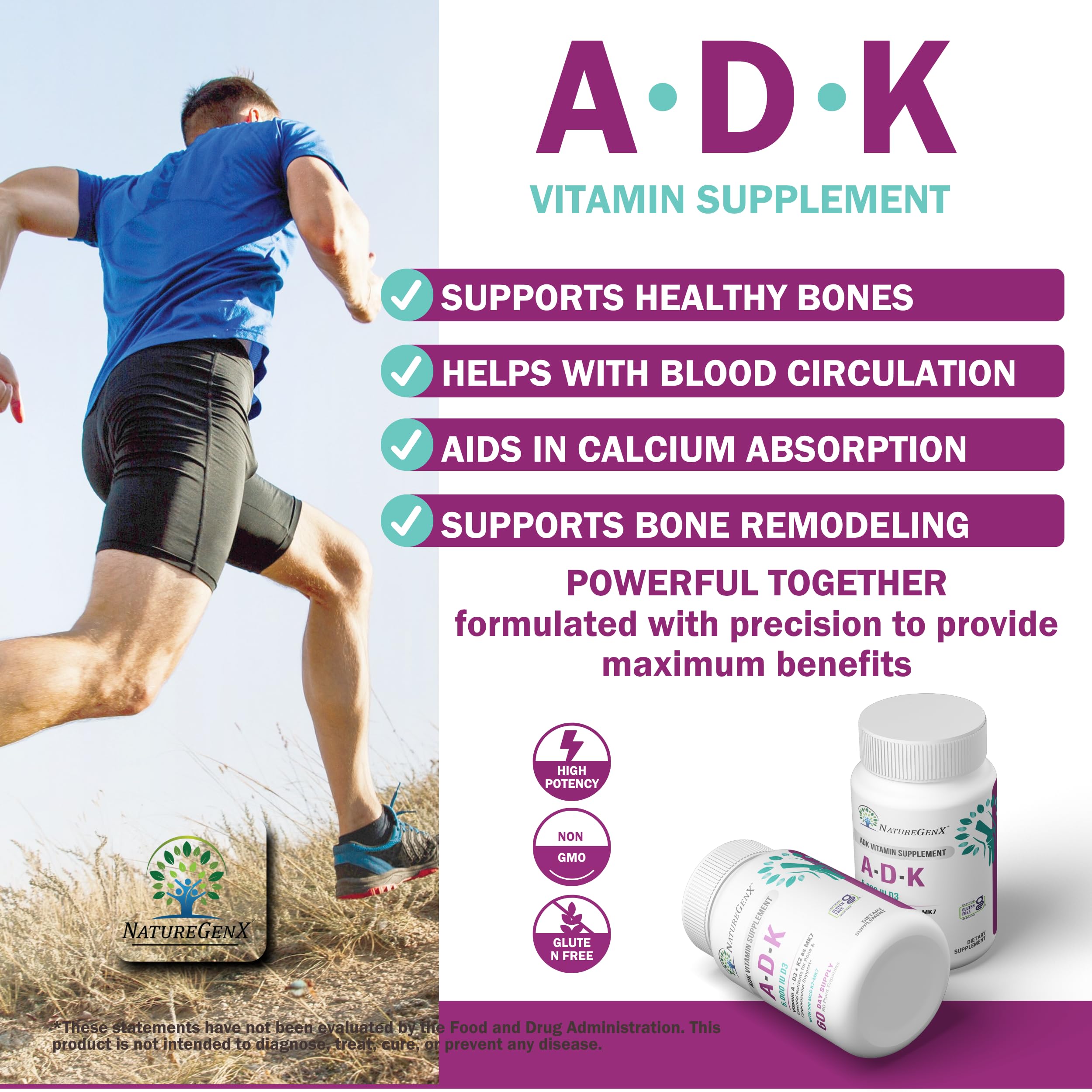 NatureGenX ADK K2 MK-7 closeup for calcium regulation balance
