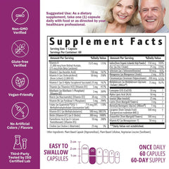 Gluten-free and soy-free label on NatureGenX multivitamin