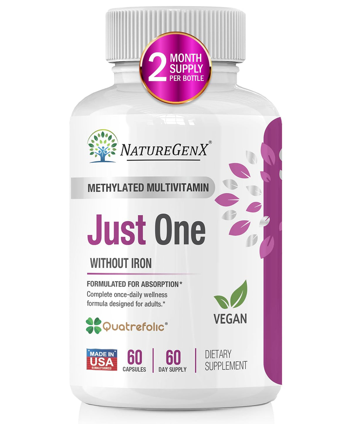 NatureGenX Just One Daily Multivitamin bottle shown for daily routine