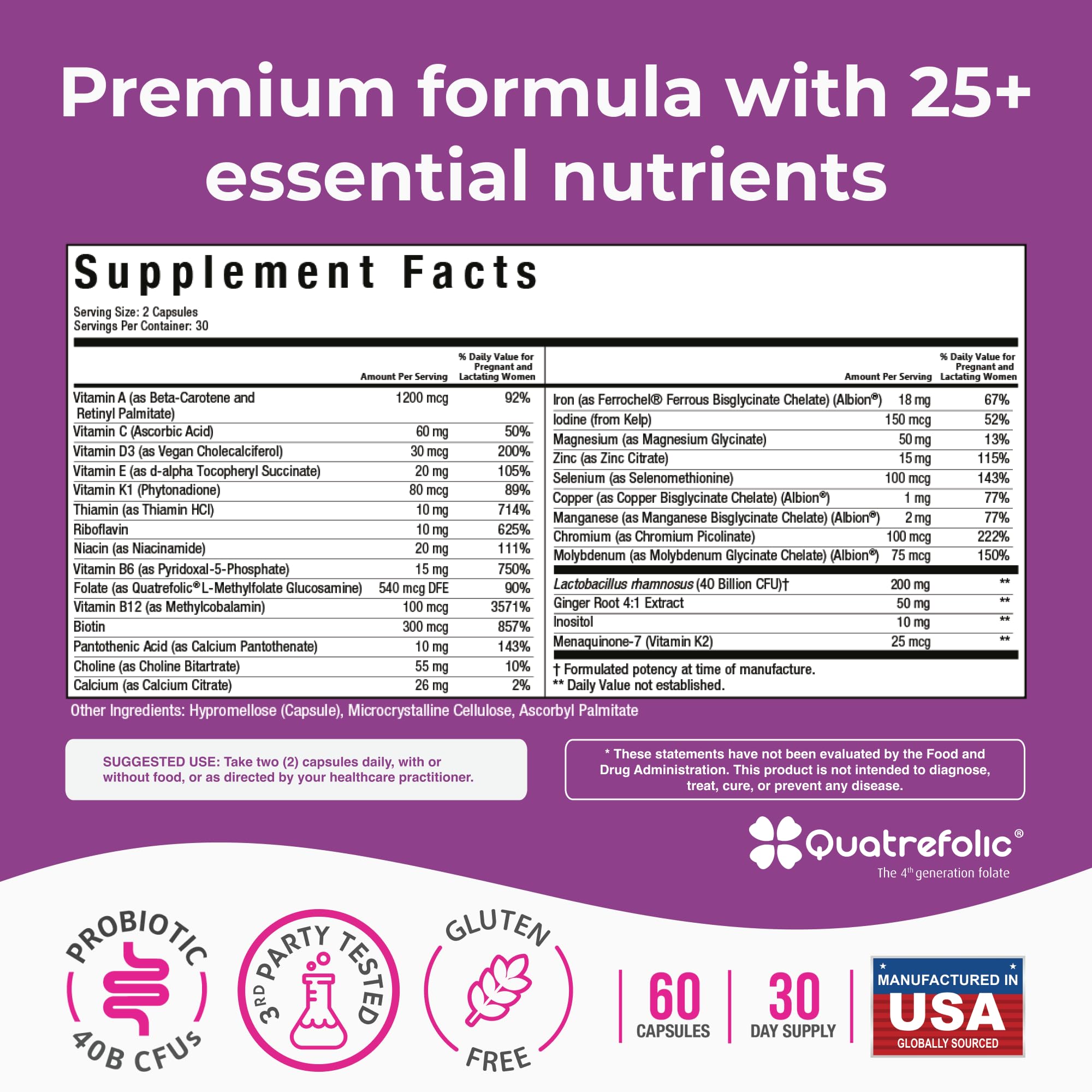 NatureGenX Methyl Prenatal bottle pour demonstrating easy daily dosing for busy mornings