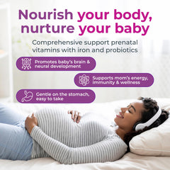 NatureGenX Methyl Prenatal capsules closeup highlighting gentle iron and methylfolate