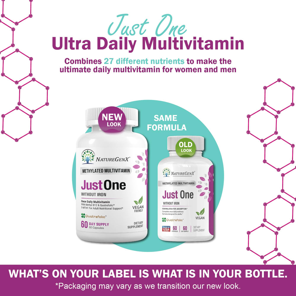 Closeup of NatureGenX methylated vitamins capsules for absorption