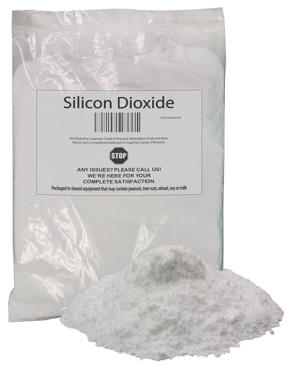 Naturejam silica powder anti-caking for free-flow in blends