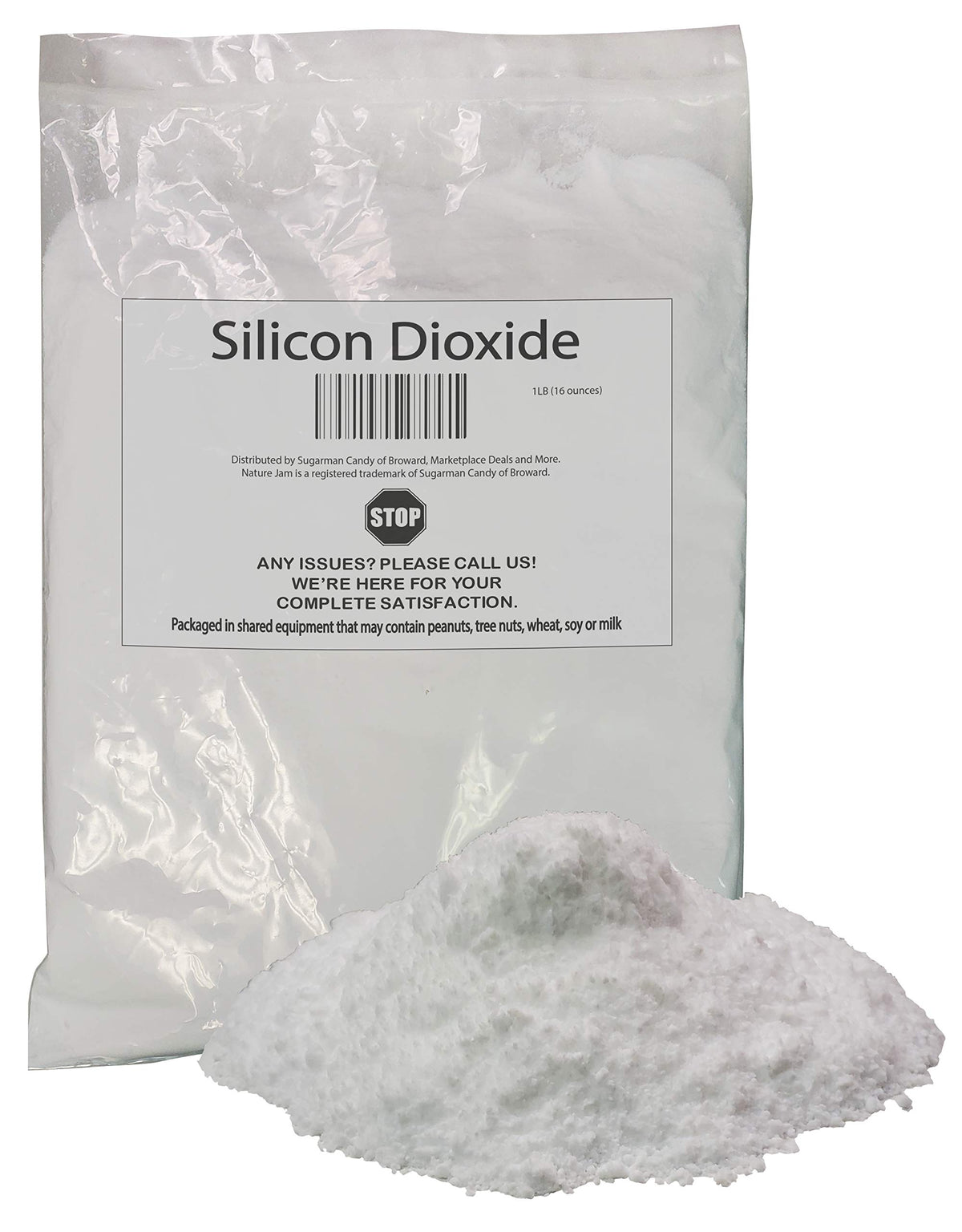 Naturejam silica powder anti-caking for free-flow in blends