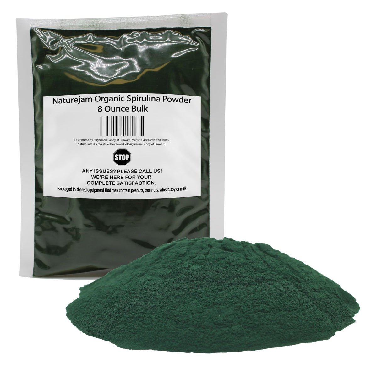 Naturejam spirulina powder 8oz bulk for smoothies and bowls