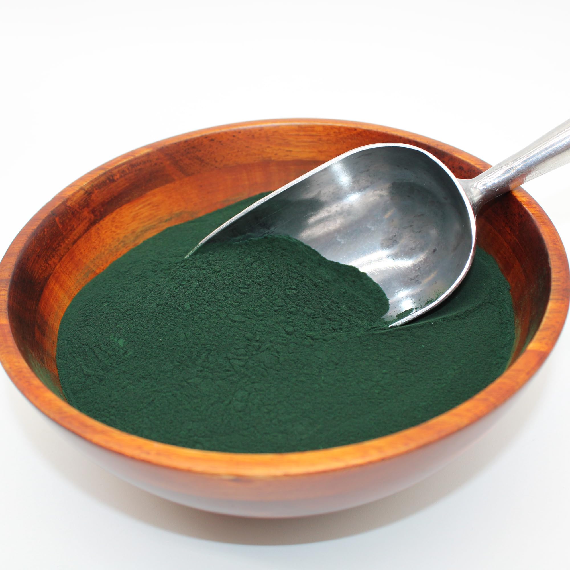 Naturejam spirulina powder packaging label highlighting organic origin