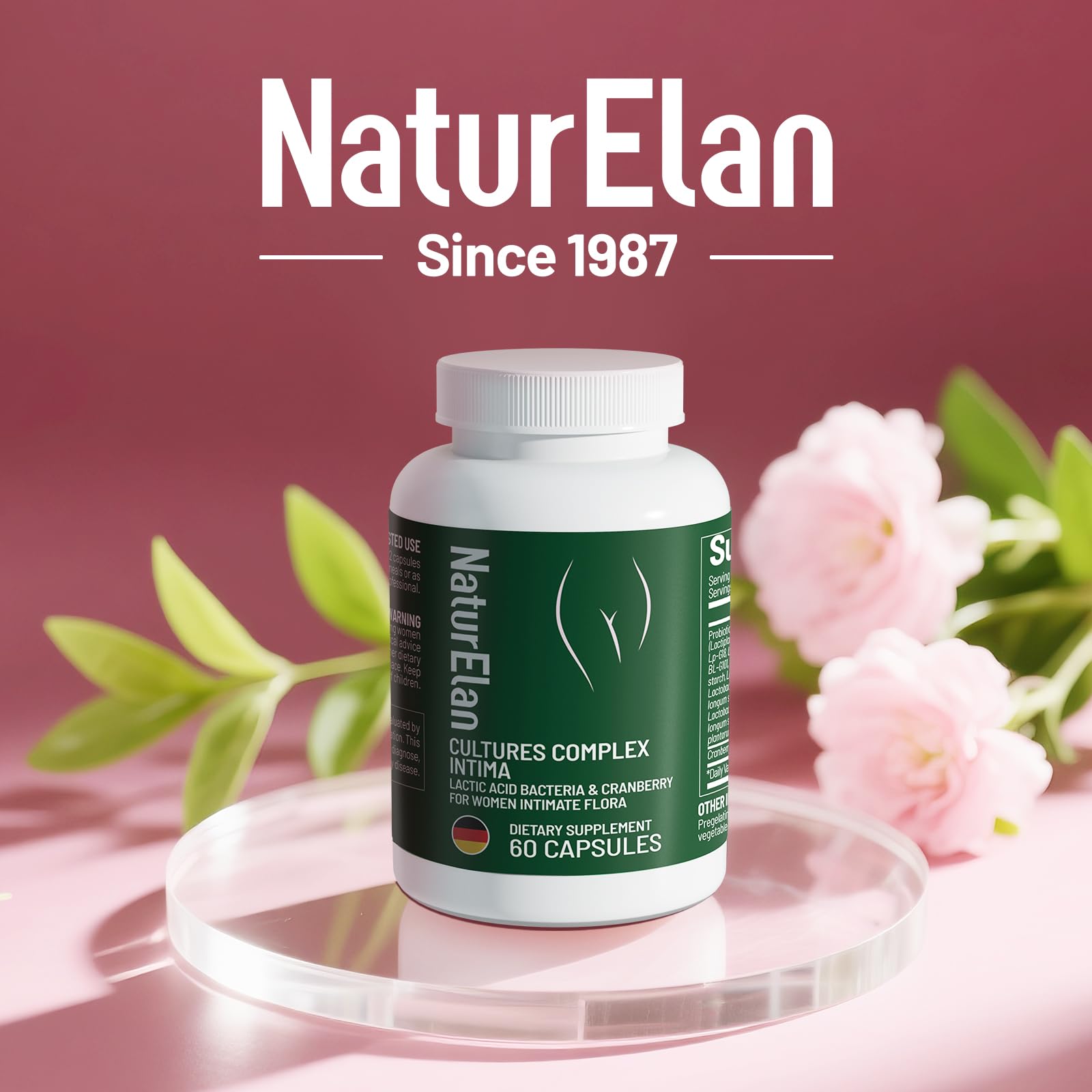 NaturElan cranberry-enriched probiotic capsules for daily wellness