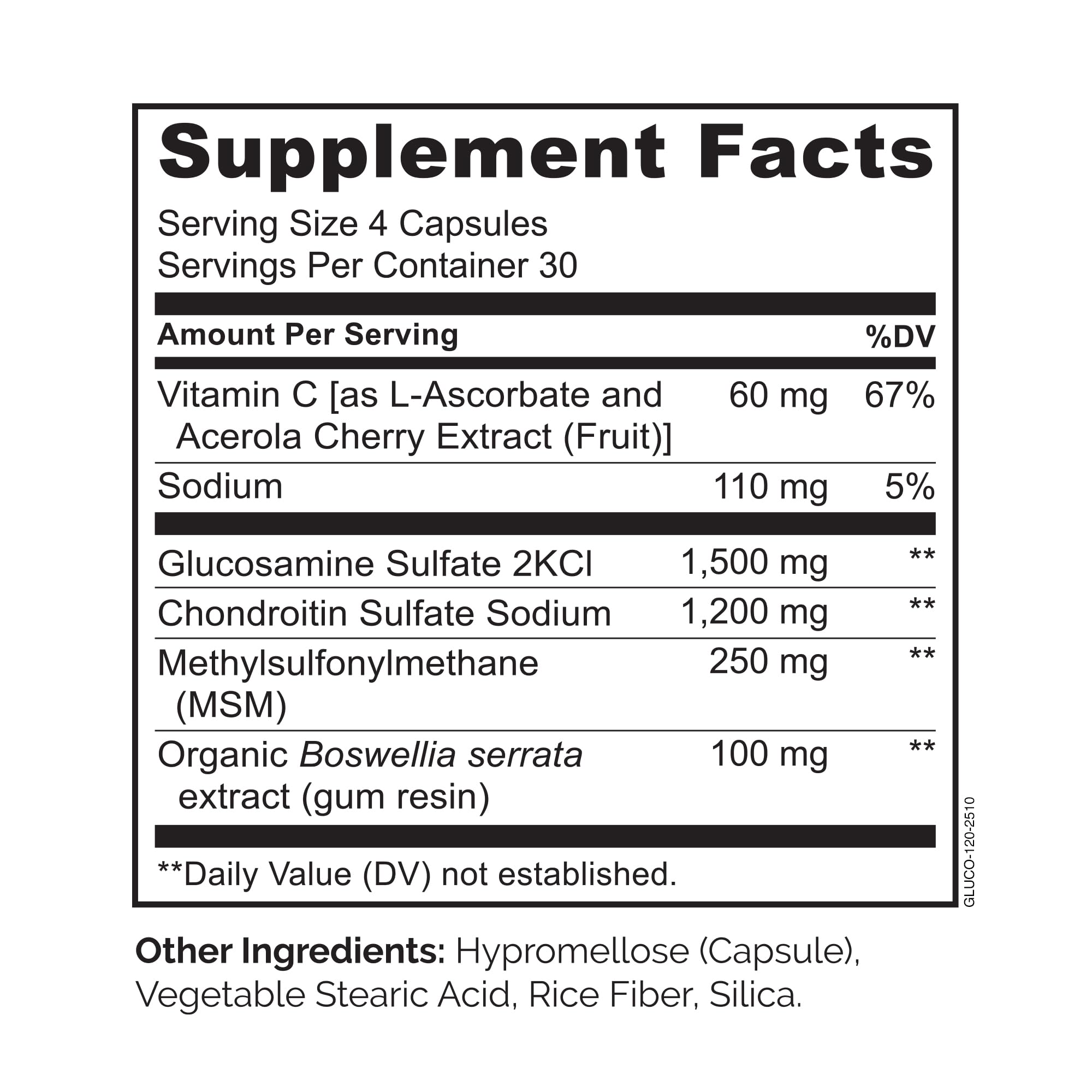 Naturelo 120-capsule bottle label detail highlighting clean ingredients.