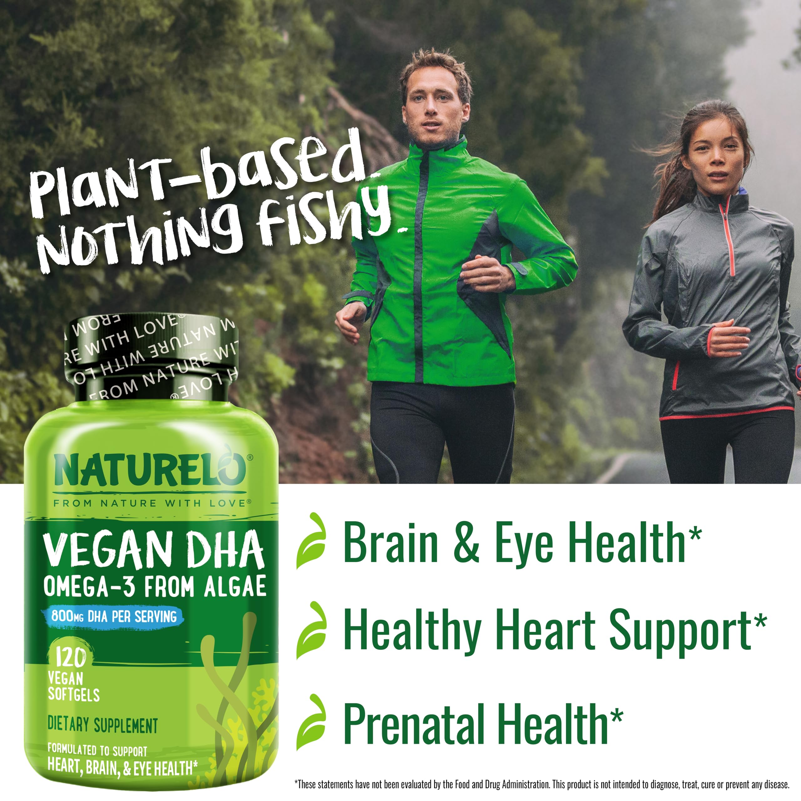 Naturelo DHA softgels with no fishy aftertaste.