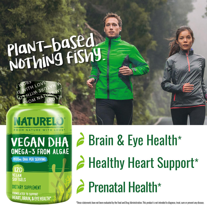 Naturelo DHA softgels with no fishy aftertaste.