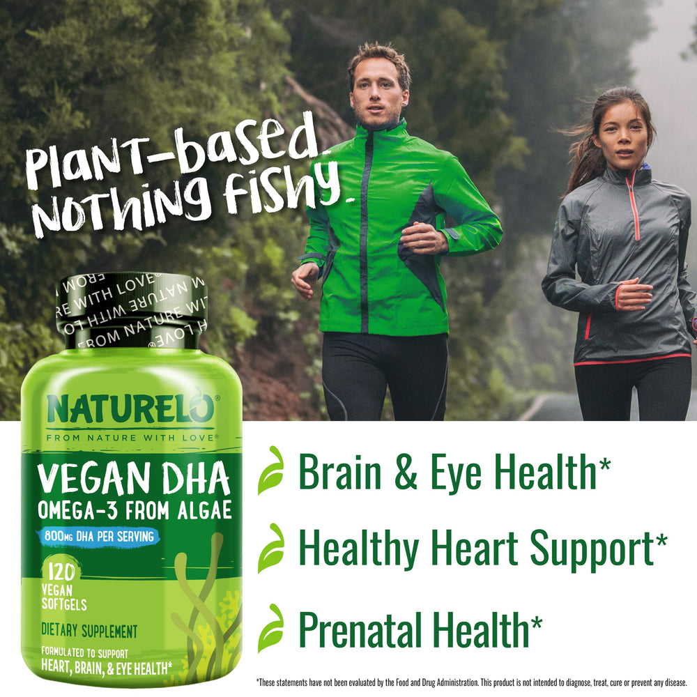 Naturelo DHA softgels with no fishy aftertaste.