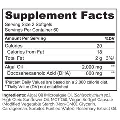 Naturelo vegan DHA prenatal complement for baby's development.