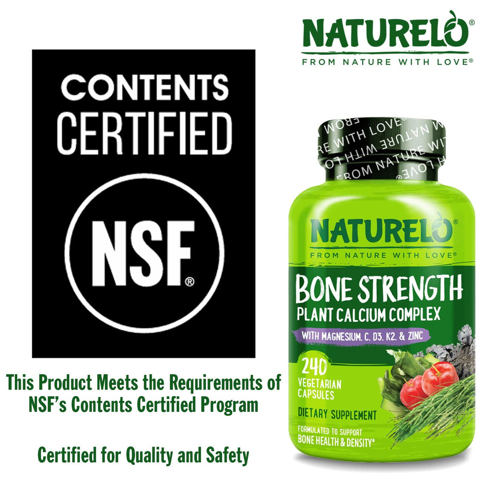 Naturelo marine algae calcium icon promotes absorption and eco-friendly sourcing.