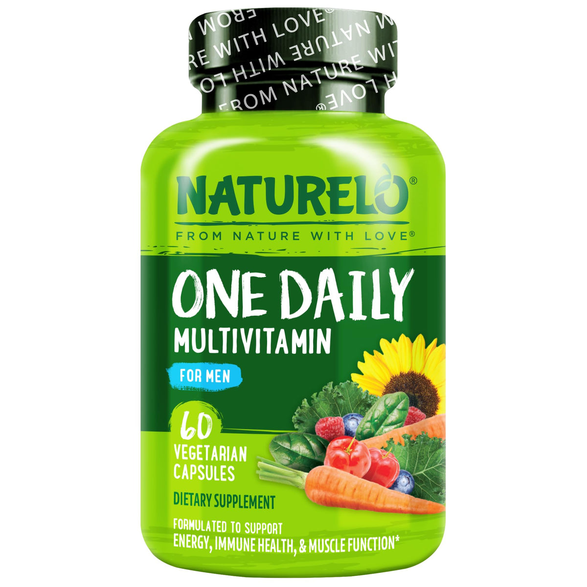 Naturelo multivitaminos para hombres: botella de dosis diaria que aporta energía