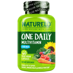 Naturelo multivitaminos para hombres: botella de dosis diaria que aporta energía
