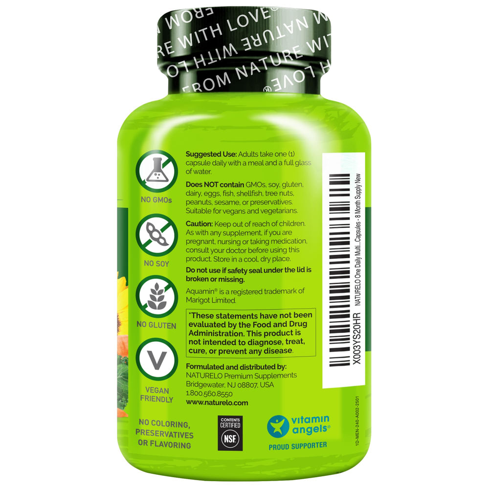 Naturelo Mens Multivitamins bottle illustrating a convenient daily habit
