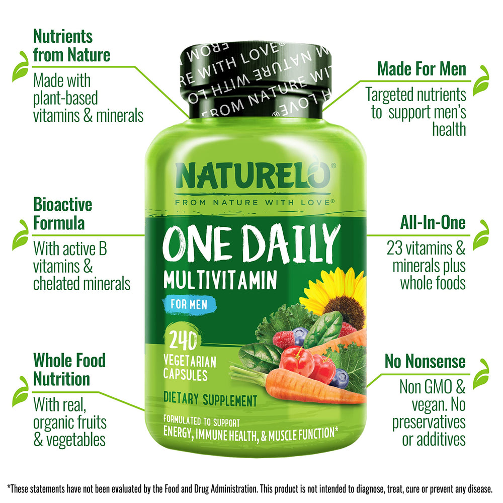 Naturelo image with organic fruits and vegetables symbolizing whole-food ingredients