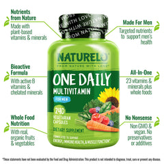 Naturelo image with organic fruits and vegetables symbolizing whole-food ingredients