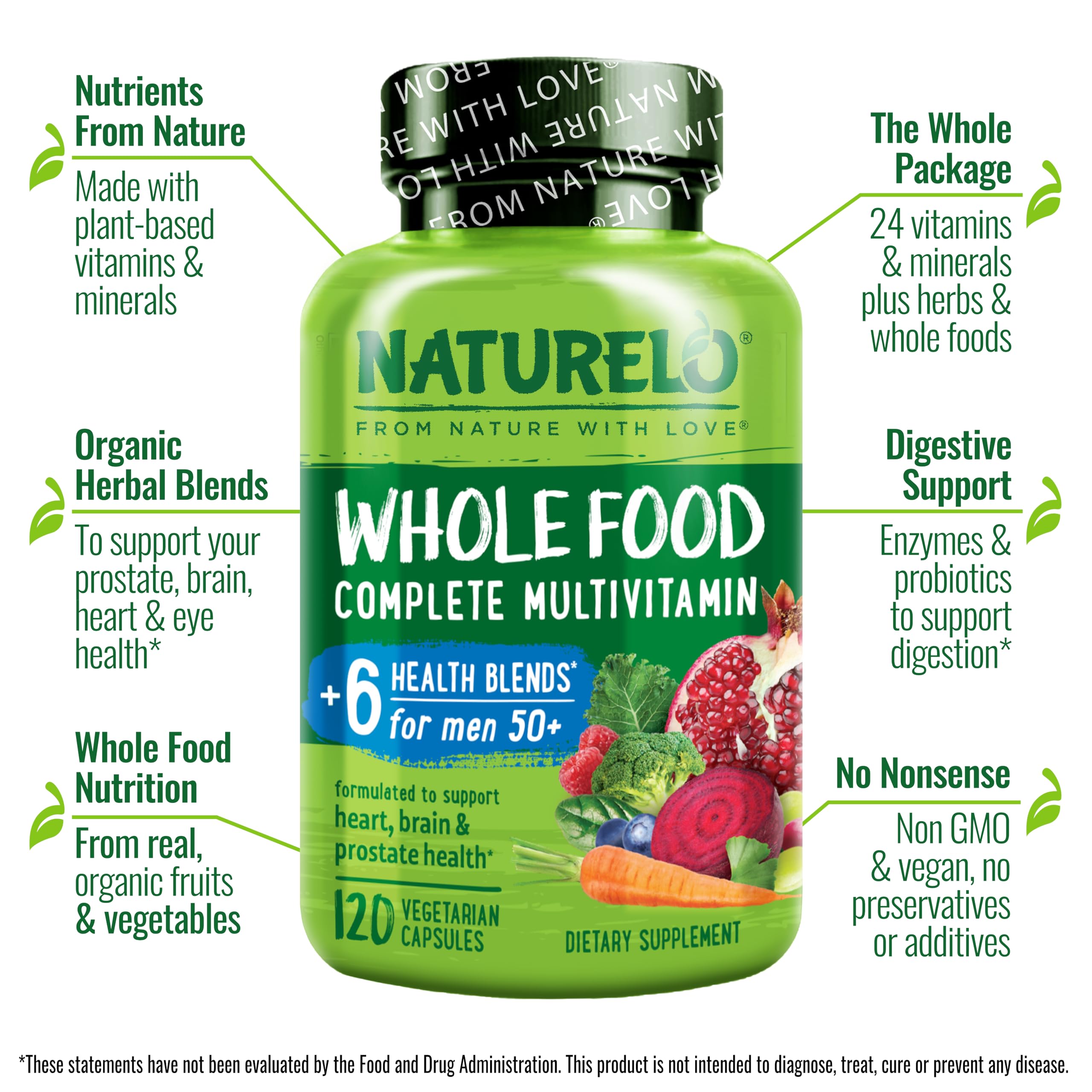 Naturelo vegan capsules highlight plant-based nutrition for daily wellness.