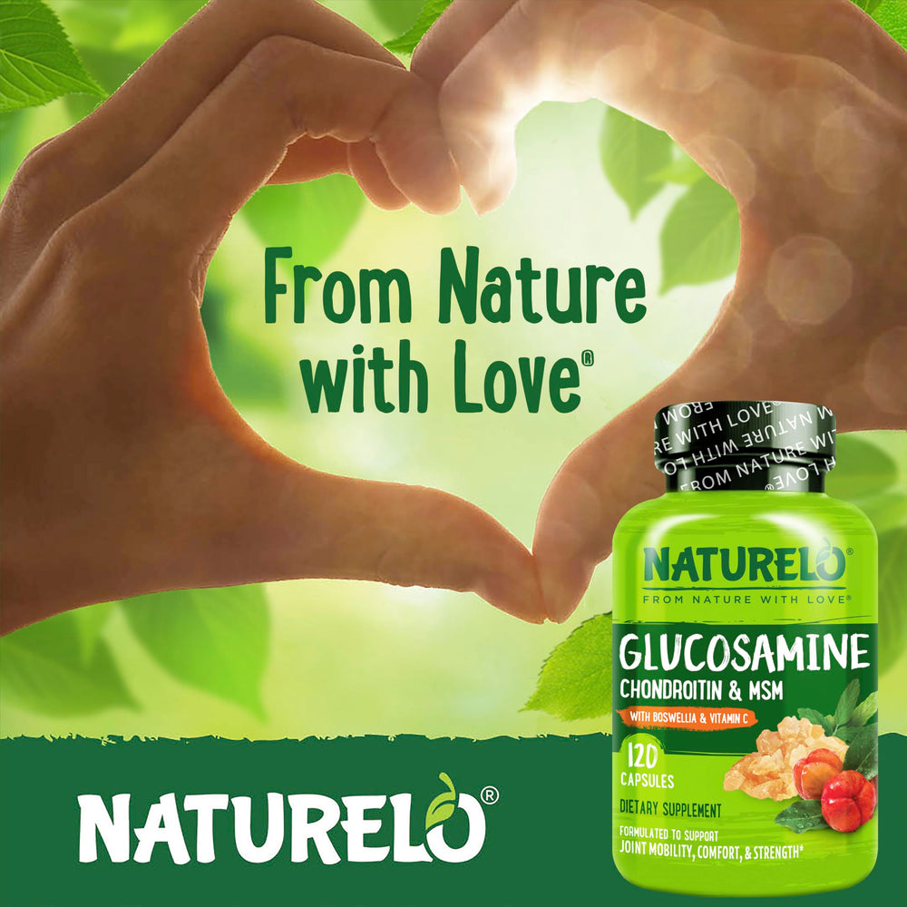 Naturelo non-GMO gluten-free packaging label emphasizing clean formula.