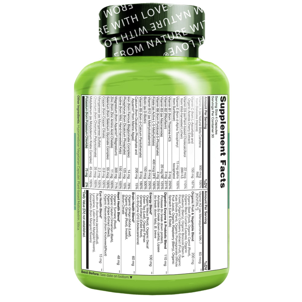 Naturelo packaging flatlay highlights nature-forward, non-GMO wellness in a convenient format