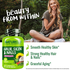 NATURELO packaging side view, non-GMO and no artificial additives.