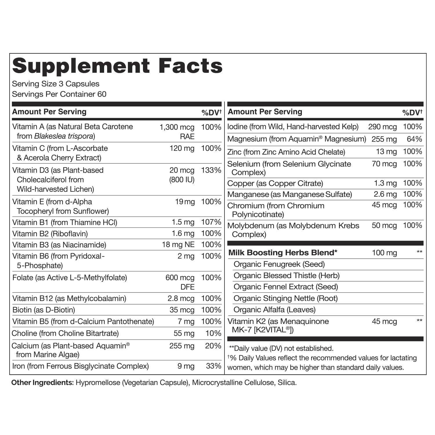 Naturelo Postnatal Multivitamin GMP facility badge indicating quality manufacturing