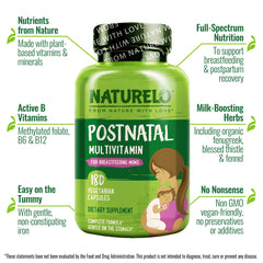 Naturelo Postnatal Multivitamin milk-boost herbs suggesting lactation support