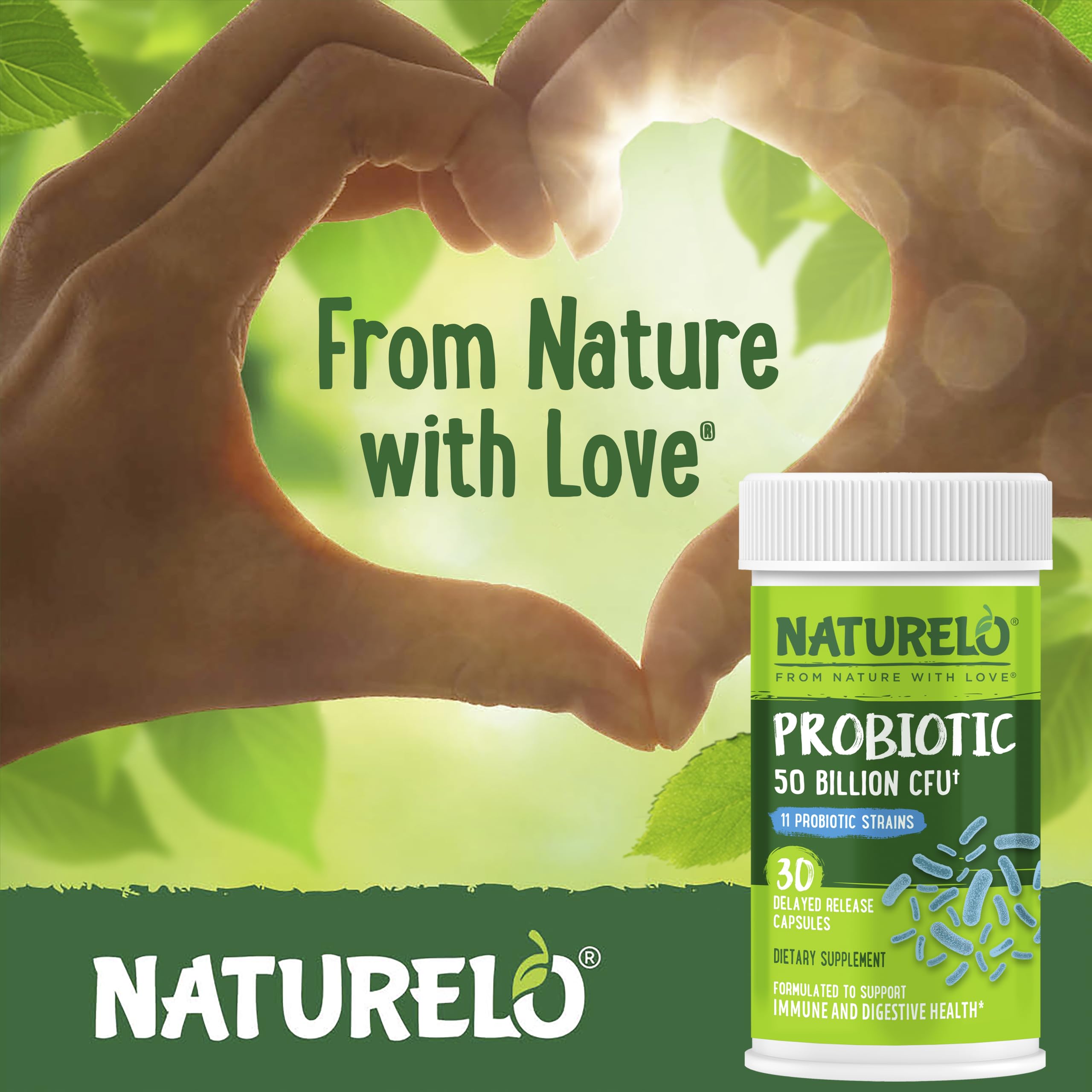 Freeze-dried process visual of Naturelo Probiotics preserving live cultures.