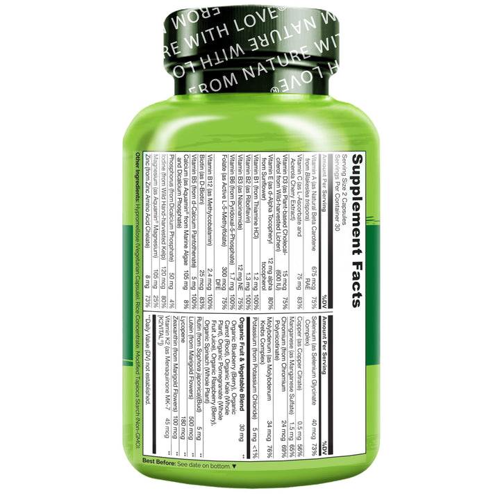 Naturelo Teen Multivitamin shelf display conveying easy daily use.