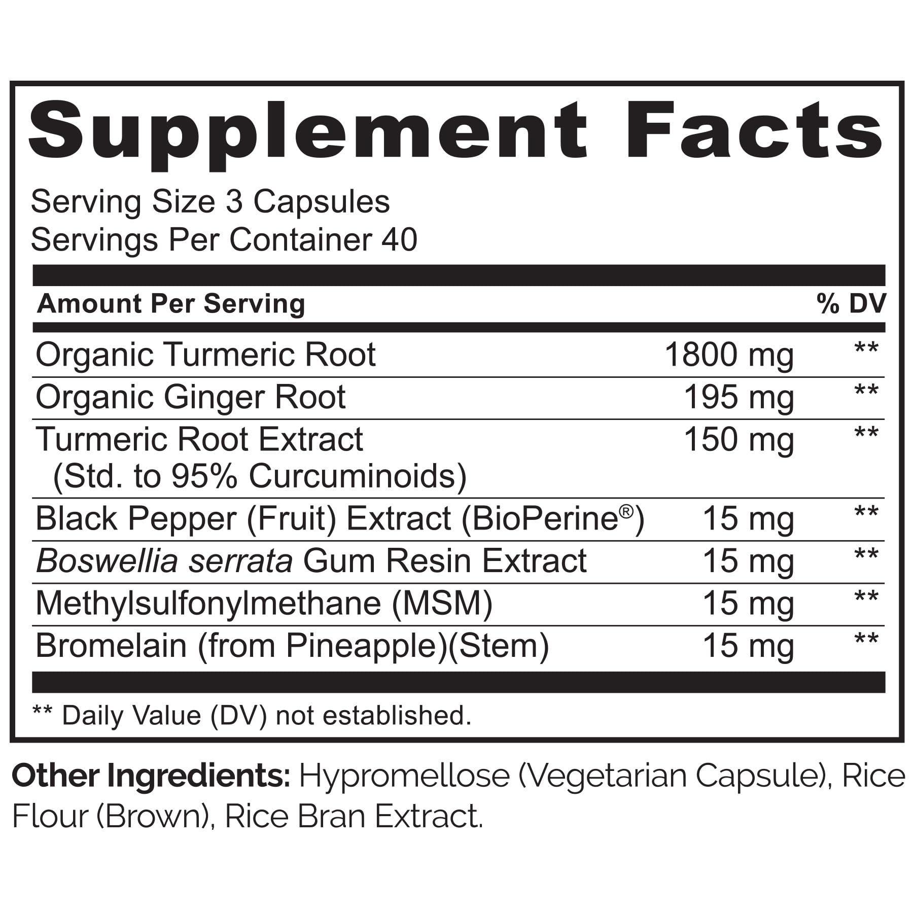 Naturelo Turmeric Curcumin with ginger and boswellia supports joint comfort.