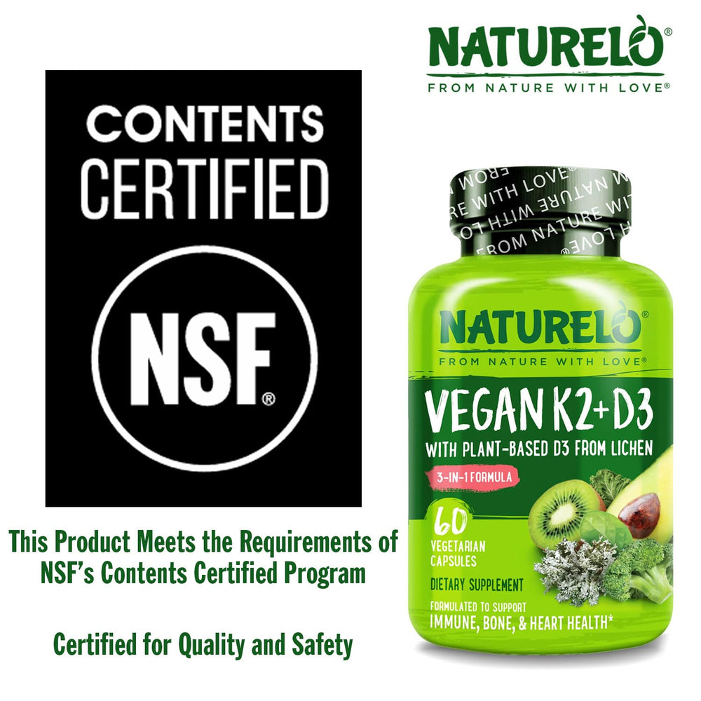 Naturelo vitamin d3 k2 bottle in hand demonstrates convenient daily capsule routine.