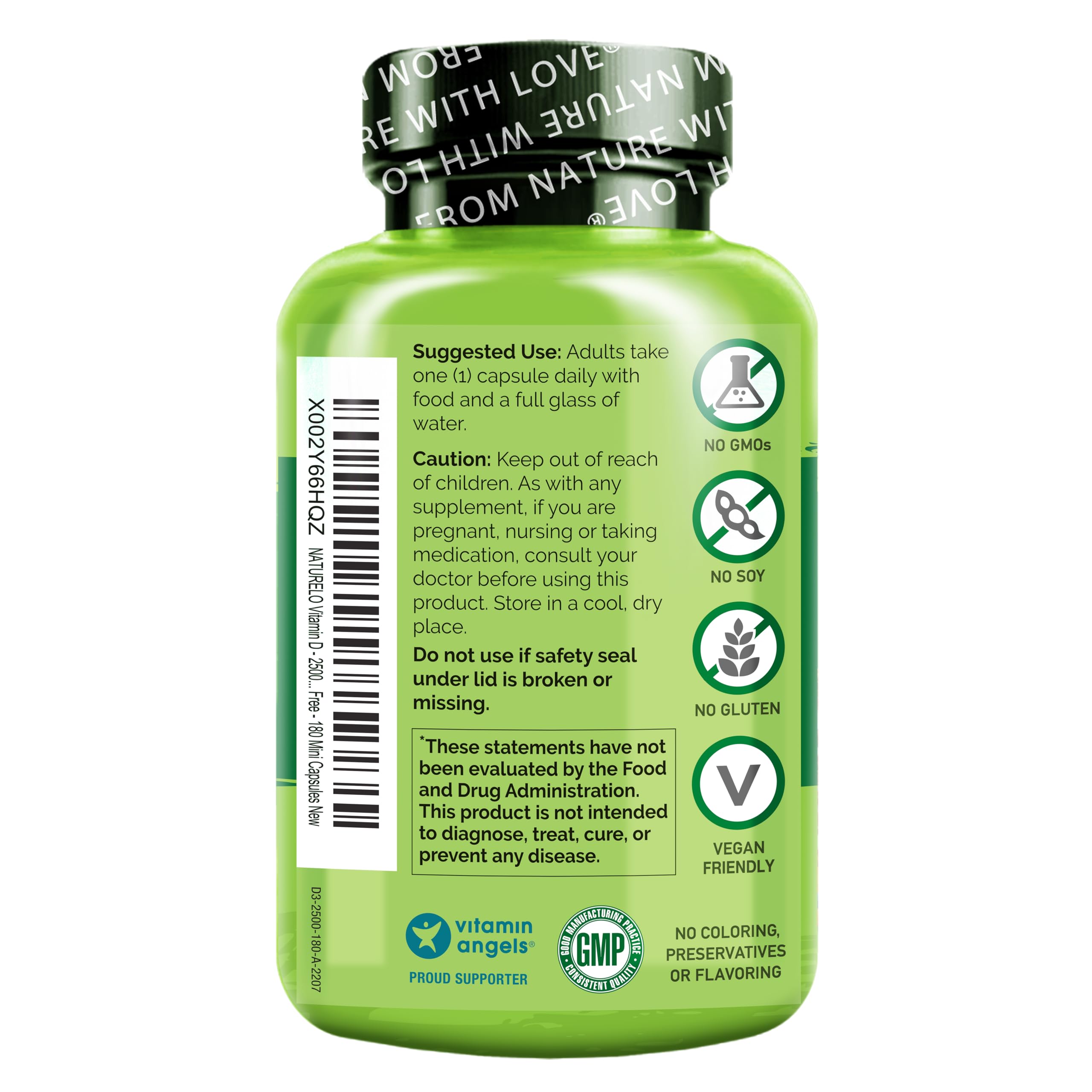Naturelo vitamin D packaging design highlights sustainable packaging for eco-conscious shoppers