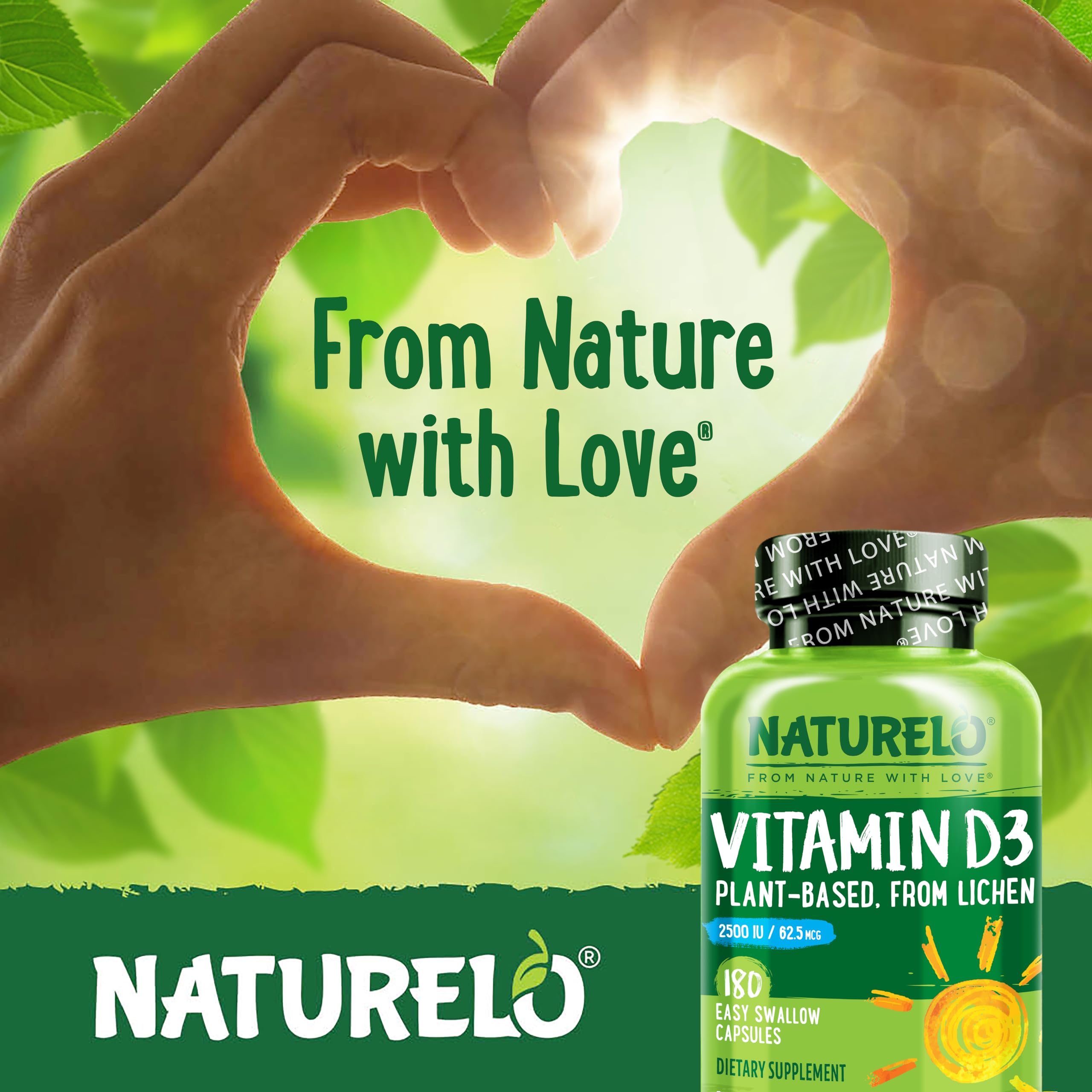 Naturelo vegan label confirms non-GMO and gluten-free for clean choices
