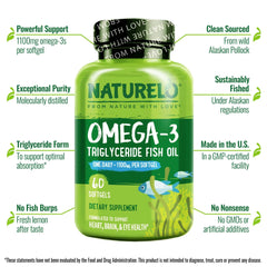 Naturelo wild-caught pollock image underscores sustainable sourcing and purity.