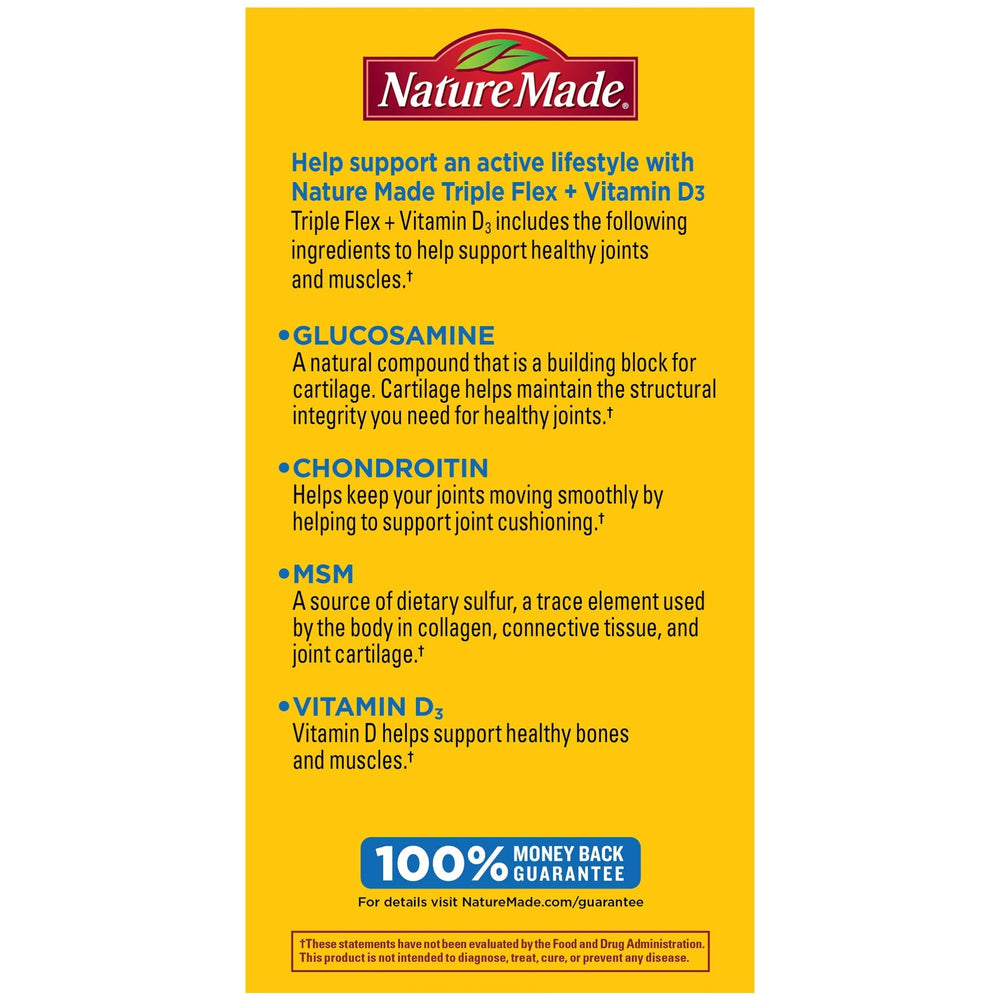 Nature Made TripleFlex MSM ingredient detail