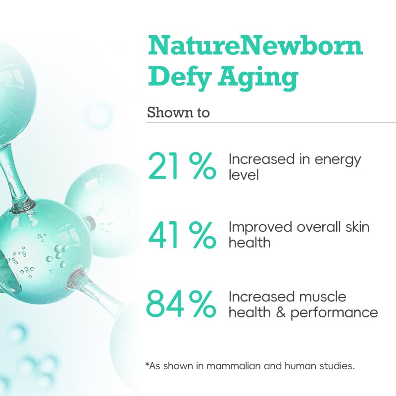 NATURENEWBORN NR1000 bottle with glass, on-the-go vitality for busy days.