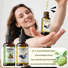 Dropper releasing a single oil drop from NaturePlanet bottle