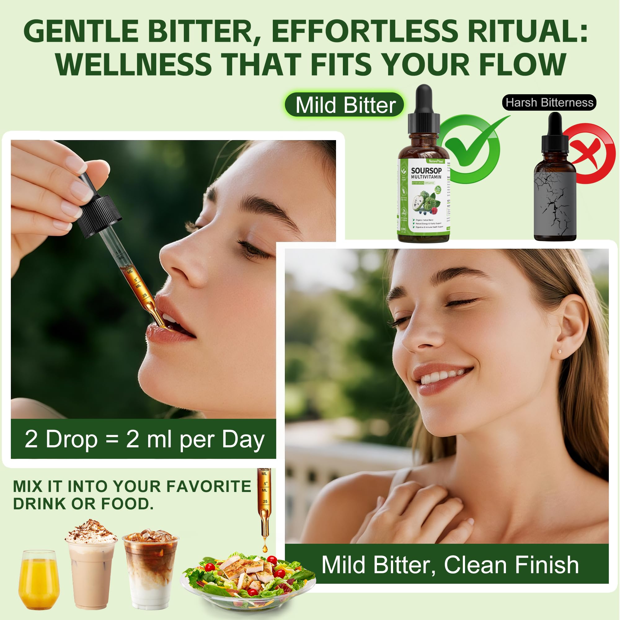 Assorted botanicals like ashwagandha and turmeric in blend