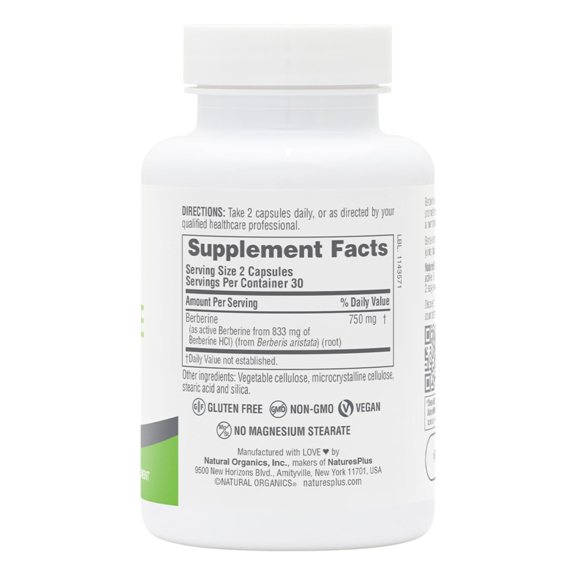 NaturePlus PRO Berberine bottle cap highlights easy daily wellness.