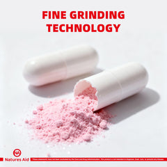 Natures Aid Beet Root Capsules close-up of capsules conveying vegan energy support