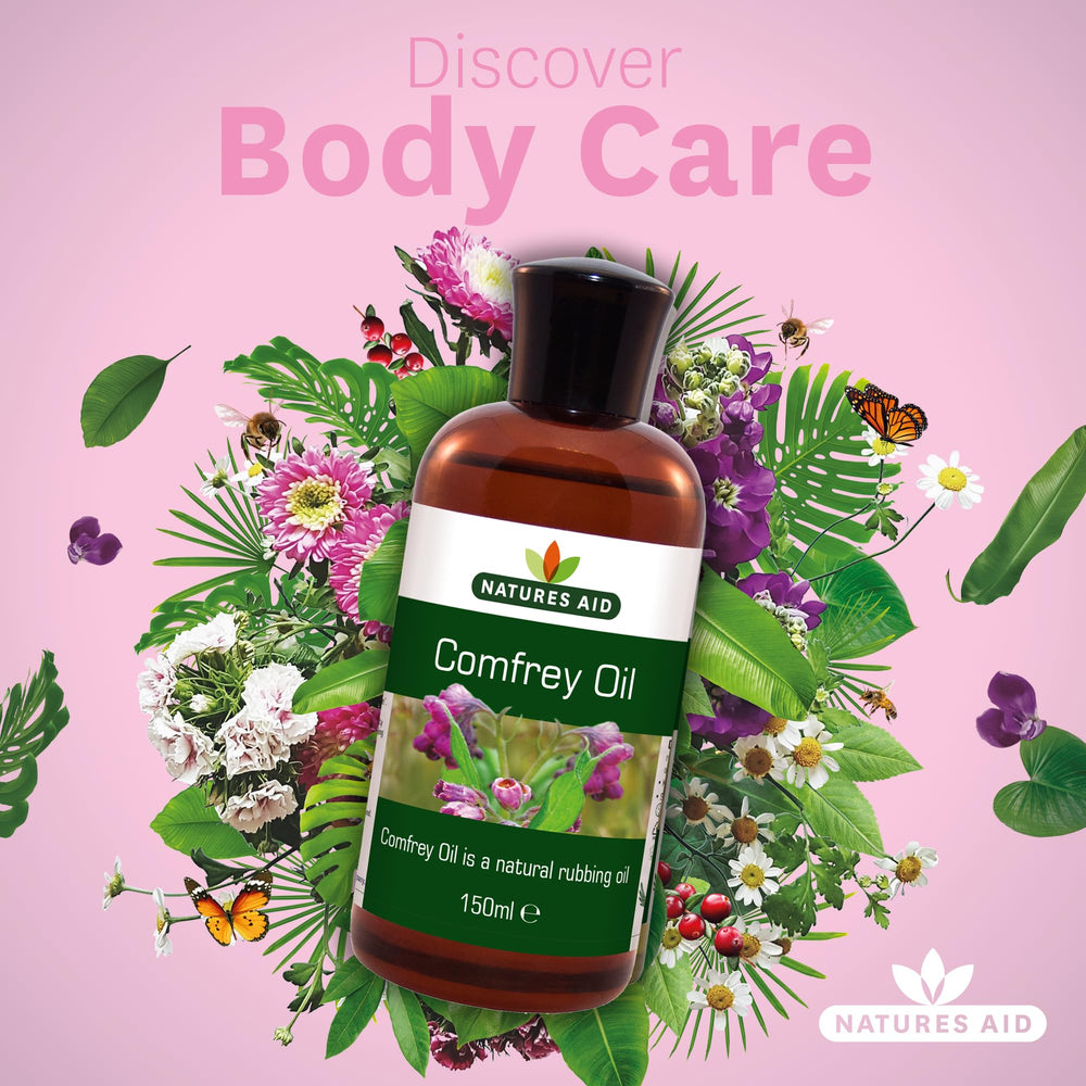 Natures Aid Comfrey Oil 150ml care routine shot suggests daily skin nourishment